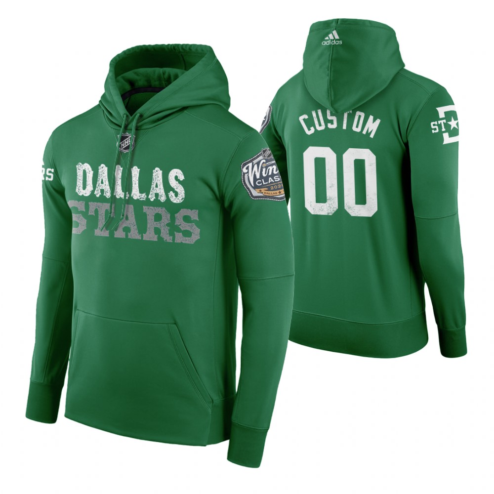 Adidas Stars Custom Men Green 2020 Winter Classic Retro NHL Hoodie->customized nhl jersey->Custom Jersey